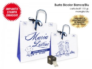 BUSTE IN CARTA BICOLOR BIANCA/BLU